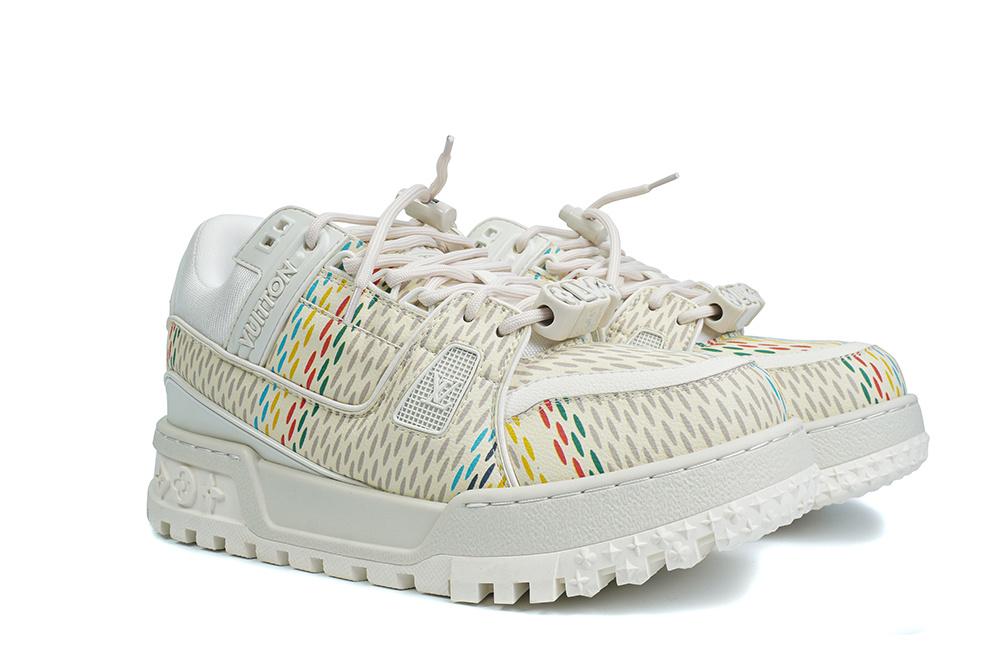 PK God Louis Vuitton Trainer Maxi White Multi RETAIL MATERIALS READY TO SHIP